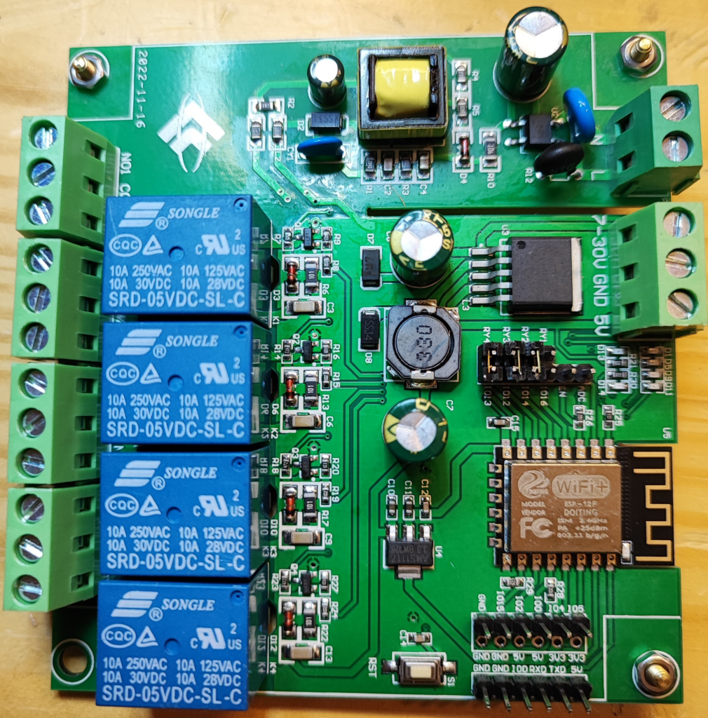 4 Channel Relay WiFi Board with ESPHome